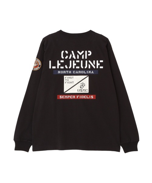 AVIREX(アヴィレックス)の「CAMP LEJEUNE PATCHED L/S T-SHIRT / キャンプレジューン パッチ 長袖Tシャツ / AVIREX / アヴィレックス(Tシャツ/カットソー・メンズ・ブルーグレー/オリーブ/ブラック/ホワイト・X-LARGE/XX-LARGE/MEDIUM/LARGE)」の9枚目の写真
