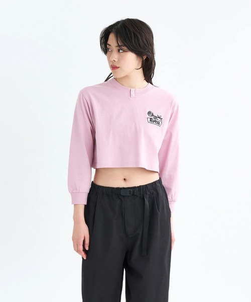 RVCA(ルーカ)の「RVCA レディース COSTA CROPPED LS TEE ロンT 【2025年秋冬モデル】/ルーカバックプリントショート丈長袖ロンT(Tシャツ/カットソー・レディース・ホワイト/ブラック/ピンク・SMALL/MEDIUM)」の12枚目の写真