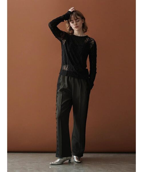:ETHROF(イーサオブ)の「PATCHWORK LACE TOPS(Tシャツ/カットソー・レディース・オフホワイト/ブラック・FREE)」の12枚目の写真