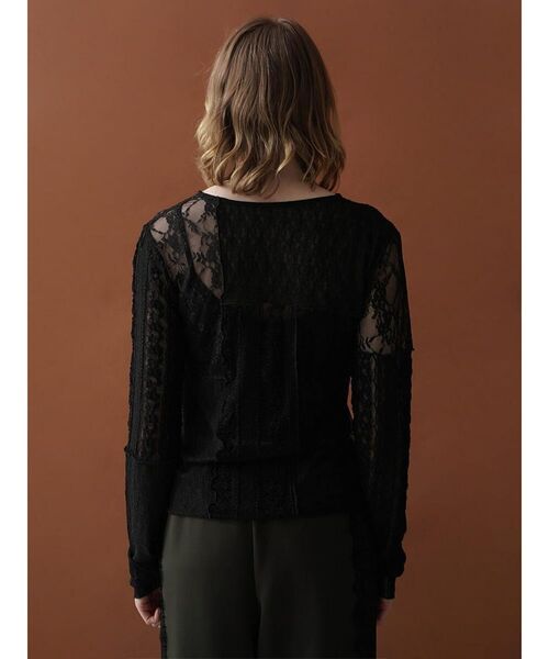 :ETHROF(イーサオブ)の「PATCHWORK LACE TOPS(Tシャツ/カットソー・レディース・オフホワイト/ブラック・FREE)」の16枚目の写真