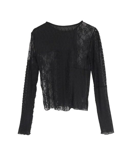 :ETHROF(イーサオブ)の「PATCHWORK LACE TOPS(Tシャツ/カットソー・レディース・オフホワイト/ブラック・FREE)」の18枚目の写真