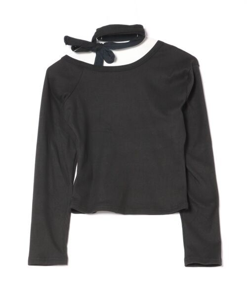 WESTSEA(ウエストシー)の「チョーカー付き オフショルダー 長袖 無地(Tシャツ/カットソー・レディース・グレー/オフホワイト/ブラック・L/M)」の19枚目の写真
