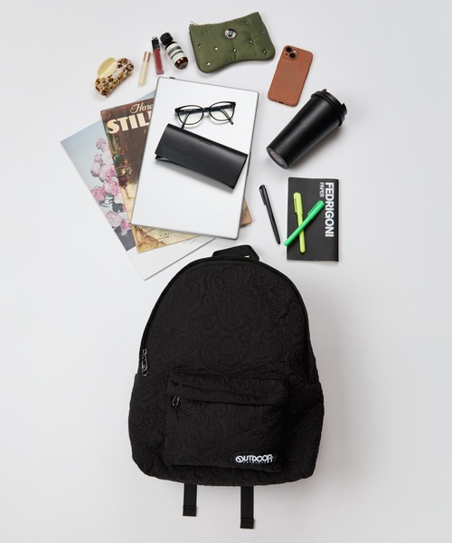 CONTROL FREAK / CTFK(コントロールフリーク)の「CONTROL FREAK(コントロールフリーク)【OUTDOOR PRODUCTS×CONTROL FREAK】ペイズリーキルトバッグパック(バックパック/リュック・レディース・ブラック/カーキ/ベージュ・FREE)」の1枚目の写真