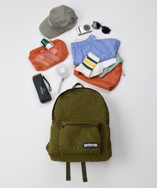 CONTROL FREAK / CTFK(コントロールフリーク)の「CONTROL FREAK(コントロールフリーク)【OUTDOOR PRODUCTS×CONTROL FREAK】ペイズリーキルトバッグパック(バックパック/リュック・レディース・ブラック/カーキ/ベージュ・FREE)」の13枚目の写真