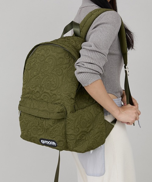 CONTROL FREAK / CTFK(コントロールフリーク)の「CONTROL FREAK(コントロールフリーク)【OUTDOOR PRODUCTS×CONTROL FREAK】ペイズリーキルトバッグパック(バックパック/リュック・レディース・ブラック/カーキ/ベージュ・FREE)」の14枚目の写真