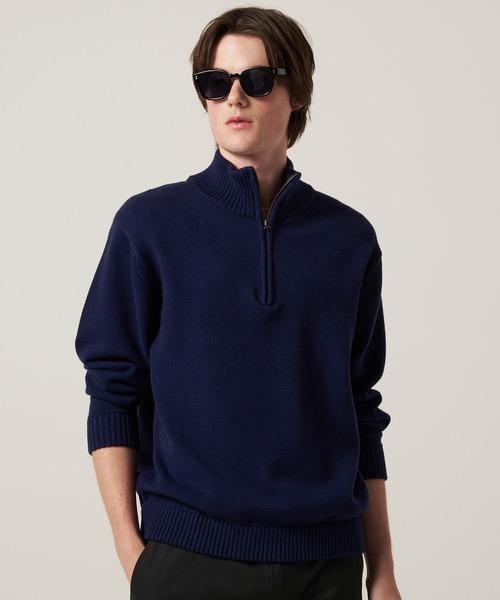 Eddie Bauer(エディーバウアー)の「クォータージップ モックセーター(ニット/セーター・メンズ・ダークオレンジ/ネイビー/グレー・XL/M/S/XXL/L)」の1枚目の写真