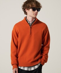 ZEGNA ゼニア スポーツ ハーフジップ ウール混 セーター オレンジ L相当 ZEGNA ゼニア スポーツ ハーフジップ ウール混 セーター
