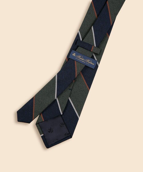BROOKS BROTHERS(ブルックスブラザーズ)の「ウールブレンド メランジ ワイドストライプタイ(ネクタイ・メンズ・イエロー/グリーン/バーガンディー・ONE SIZE)」の4枚目の写真