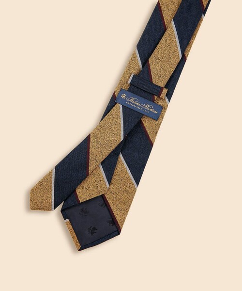 BROOKS BROTHERS(ブルックスブラザーズ)の「ウールブレンド メランジ ワイドストライプタイ(ネクタイ・メンズ・イエロー/グリーン/バーガンディー・ONE SIZE)」の5枚目の写真