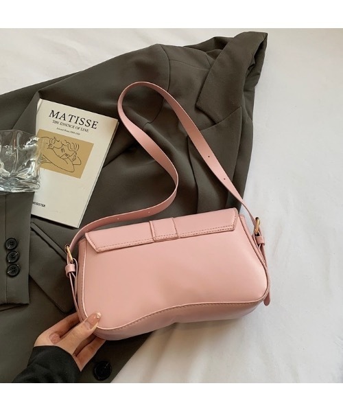 SALTMINT（ソルトミント）の「U-Buckle Shoulder Bag（ショルダーバッグ・レディース・ブラウン/ブラック/ベビーピンク/オフホワイト・FREE）」の12枚目の写真
