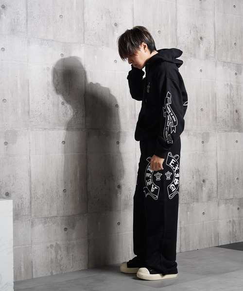 セール】【セットアップ 対応】CVC裏毛 ロゴ スウェット パンツ / CVC