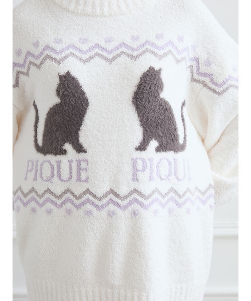 セール】CATジャガードプルオーバー（ルームウェア/パジャマ）｜gelato