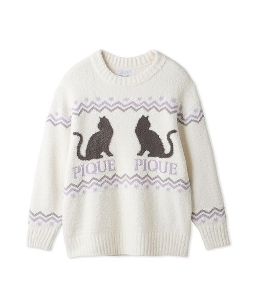セール】CATジャガードプルオーバー（ルームウェア/パジャマ）｜gelato