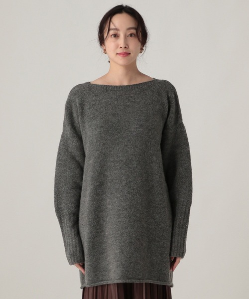 Elura(エルーラ)の「ヤクライクチュニック/582304(ニット/セーター・レディース・チャコールグレー/ダークブラウン・FREE)」の12枚目の写真