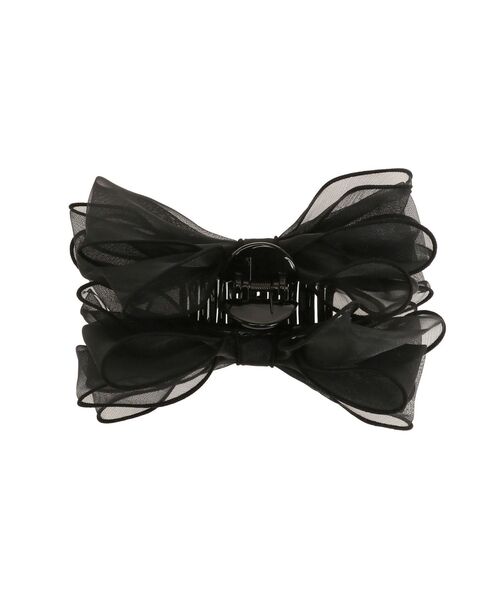 EATME（イートミー）の「BIGシアーリボンヘアクリップ（バレッタ/ヘアクリップ・レディース・ブラック/オフホワイト・FREE）」の6枚目の写真