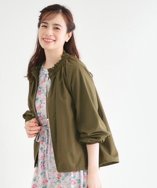 LAURA ASHLEY(ローラアシュレイ)の「【洗える/撥水】マットタフタ フレアブルゾン(ブルゾン・レディース・ダークウッド/ブラウン系その他2・38/40)」の3枚目の写真