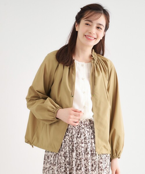 LAURA ASHLEY(ローラアシュレイ)の「【洗える/撥水】マットタフタ フレアブルゾン(ブルゾン・レディース・ダークウッド/ブラウン系その他2・38/40)」の7枚目の写真