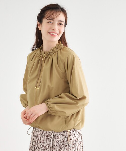 LAURA ASHLEY(ローラアシュレイ)の「【洗える/撥水】マットタフタ フレアブルゾン(ブルゾン・レディース・ダークウッド/ブラウン系その他2・38/40)」の8枚目の写真