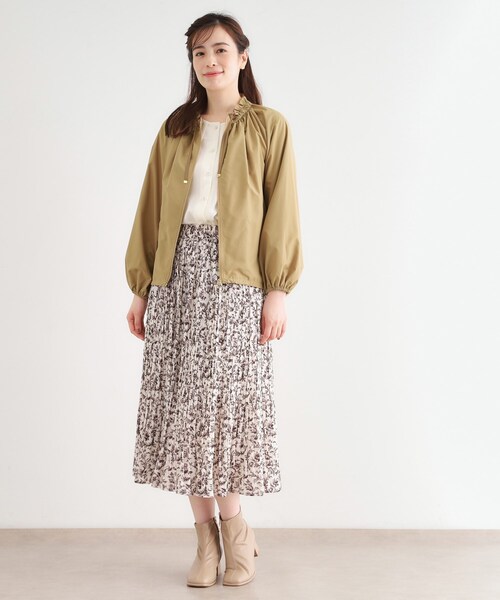 LAURA ASHLEY(ローラアシュレイ)の「【洗える/撥水】マットタフタ フレアブルゾン(ブルゾン・レディース・ダークウッド/ブラウン系その他2・38/40)」の10枚目の写真