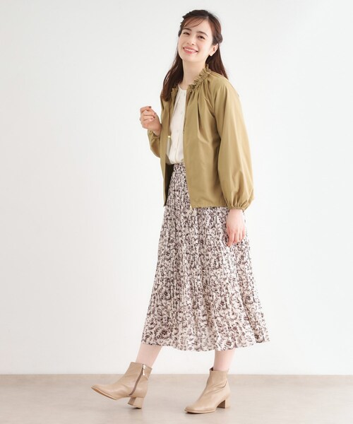 LAURA ASHLEY(ローラアシュレイ)の「【洗える/撥水】マットタフタ フレアブルゾン(ブルゾン・レディース・ダークウッド/ブラウン系その他2・38/40)」の11枚目の写真
