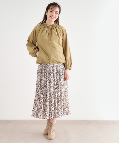 LAURA ASHLEY(ローラアシュレイ)の「【洗える/撥水】マットタフタ フレアブルゾン(ブルゾン・レディース・ダークウッド/ブラウン系その他2・38/40)」の12枚目の写真