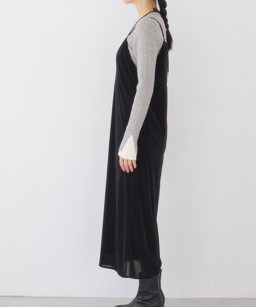 VIS（ビス）の「刺繍アソートベロアキャミワンピース/2WAY（ワンピース・レディース・ブラック/ブラック系その他/ダークブラウン・FREE）」の15枚目の写真