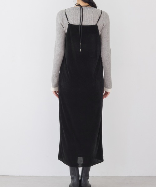 VIS（ビス）の「刺繍アソートベロアキャミワンピース/2WAY（ワンピース・レディース・ブラック/ブラック系その他/ダークブラウン・FREE）」の16枚目の写真