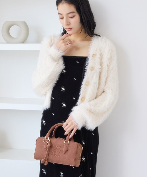 VIS（ビス）の「刺繍アソートベロアキャミワンピース/2WAY（ワンピース・レディース・ブラック/ブラック系その他/ダークブラウン・FREE）」の10枚目の写真