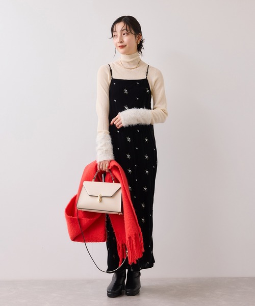 ビス（VIS）/刺繍アソートベロアキャミワンピース/2WAY 刺繍アソートベロアキャミワンピース/2WAY（ワンピース）｜VIS（ビス