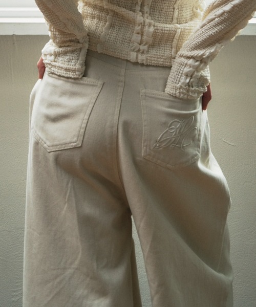 HONEY MI HONEY(ハニーミーハニー)の「boys denim pants(デニムパンツ・レディース・ブラック/アイボリー・FREE)」の2枚目の写真