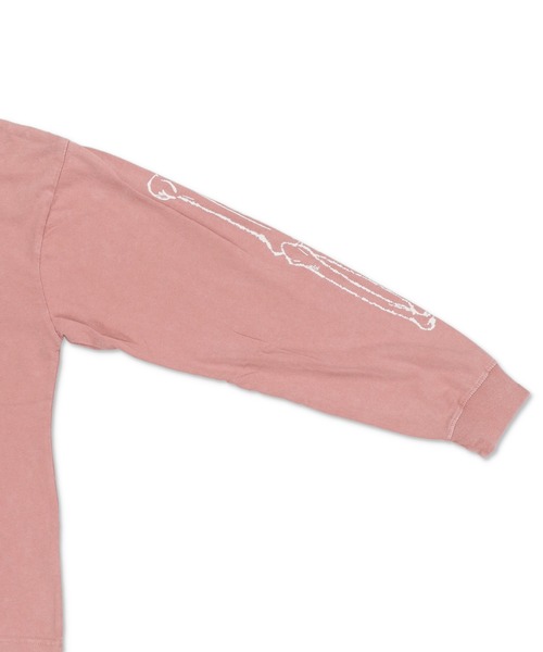 短丈ロングスリーブTシャツ/ボーン/骨プリント/ロンT/ショート丈（T