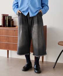 LUCY/クロップドワイドデニムパンツ
