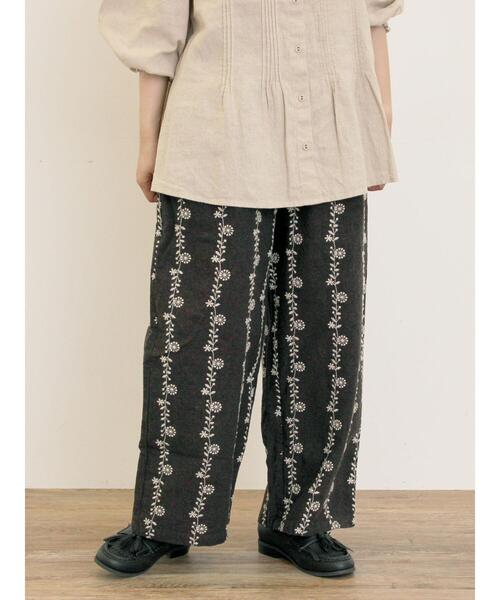 セイジキタノ パンツ サイド花刺繍 カラフルポップな花刺繍パンツ – ONE PEACE ONLINE