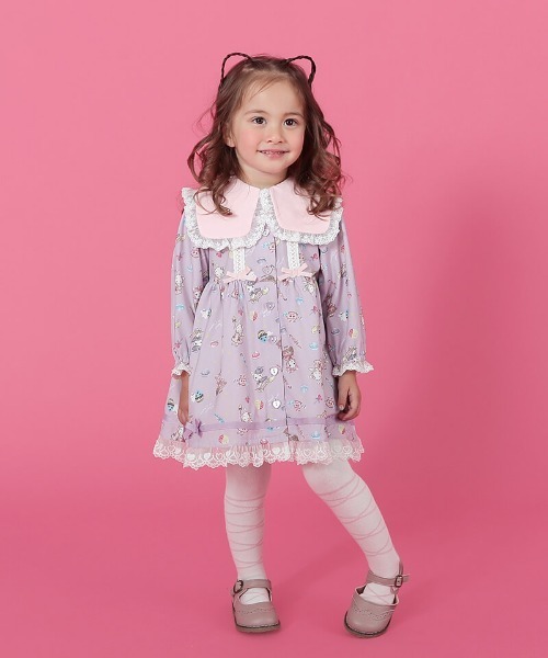 coeur a coeur(クーラクール)の「coeur a coeur ワンピース(ワンピース・キッズ・パープル/ピンク・90cm/100cm/110cm/120cm)」の1枚目の写真