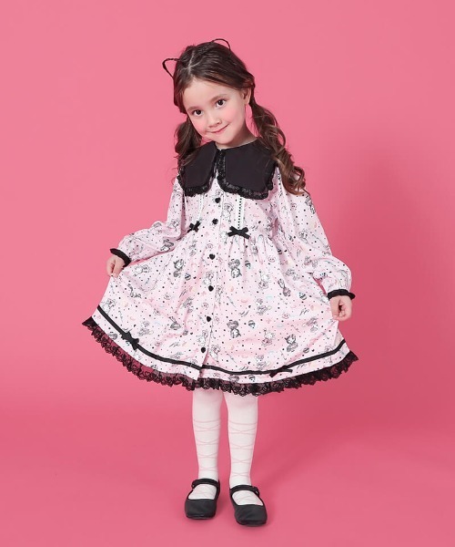coeur a coeur(クーラクール)の「coeur a coeur ワンピース(ワンピース・キッズ・パープル/ピンク・90cm/100cm/110cm/120cm)」の2枚目の写真