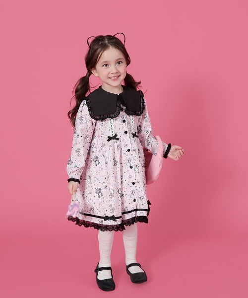 coeur a coeur(クーラクール)の「coeur a coeur ワンピース(ワンピース・キッズ・パープル/ピンク・90cm/100cm/110cm/120cm)」の3枚目の写真