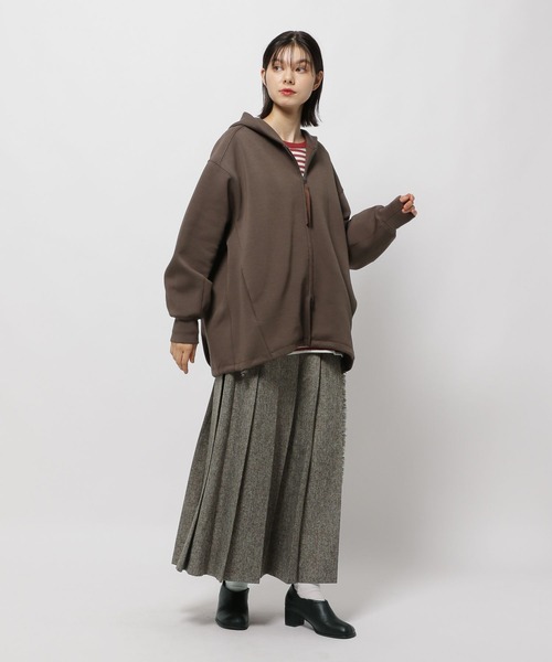 niko and...(ニコアンド)の「ライトダンボールZIPパーカー(パーカー・レディース・チャコール/ブラウン/グレー・FREE)」の16枚目の写真