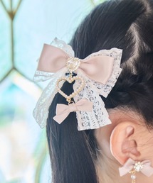 ROJITA（ロジータ）の「レースレイヤードダブルリボンクリップセット（バレッタ/ヘアクリップ）」