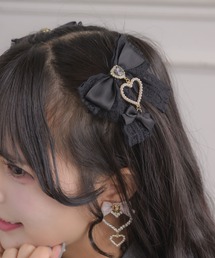 ROJITA | レースレイヤードダブルリボンクリップセット(バレッタ/ヘアクリップ)