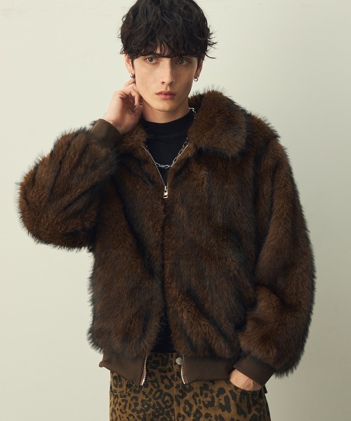 ssz yeti ブルゾン　ファーコート SSZ YETI blouson 18aw M イエティ フェイクファーブルゾン