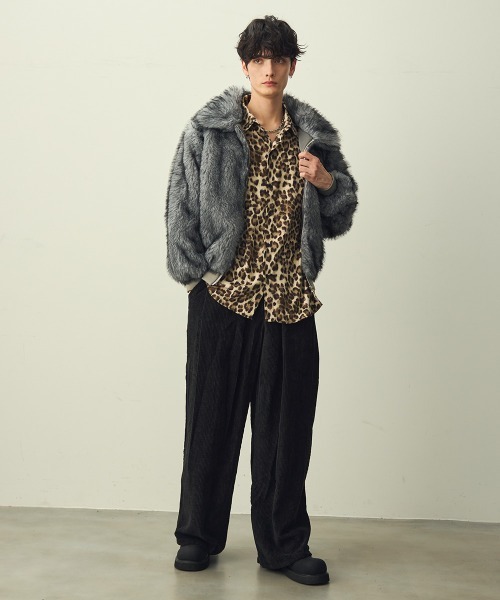 セール】Double-zip faux fur blouson / ダブルジップエコファー