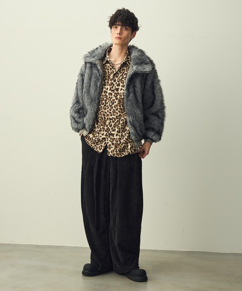 Double-zip faux fur blouson / ダブルジップエコファーブルゾン