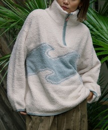 BILLABONG レディース WAVE JQ MOKOMOKO HAL セーター 【2025年秋冬モデル】 @autumn/ビラボンウェーブロゴハーフジップニット