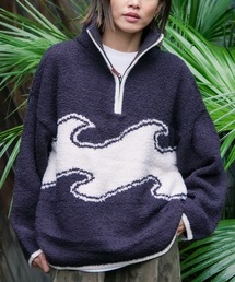 BILLABONG | BILLABONG レディース WAVE JQ MOKOMOKO HAL セーター 【2025年秋冬モデル】 @autumn/ビラボンウェーブロゴハーフジップニット(ニット/セーター)
