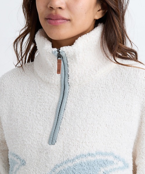 BILLABONG（ビラボン）の「BILLABONG レディース WAVE JQ MOKOMOKO HAL セーター 【2025年秋冬モデル】 @autumn/ビラボンウェーブロゴハーフジップニット（ニット/セーター・レディース・ブラック/アイボリー/ホワイト系その他・MEDIUM）」の6枚目の写真