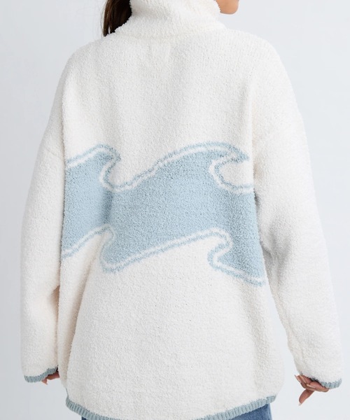 BILLABONG（ビラボン）の「BILLABONG レディース WAVE JQ MOKOMOKO HAL セーター 【2025年秋冬モデル】 @autumn/ビラボンウェーブロゴハーフジップニット（ニット/セーター・レディース・ブラック/アイボリー/ホワイト系その他・MEDIUM）」の8枚目の写真