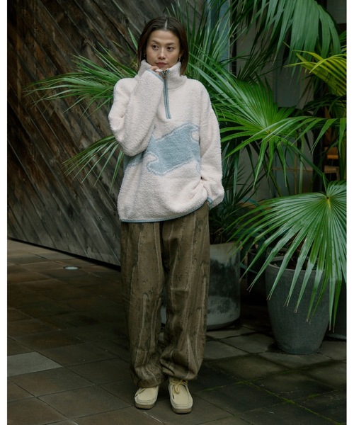 BILLABONG（ビラボン）の「BILLABONG レディース WAVE JQ MOKOMOKO HAL セーター 【2025年秋冬モデル】 @autumn/ビラボンウェーブロゴハーフジップニット（ニット/セーター・レディース・ブラック/アイボリー/ホワイト系その他・MEDIUM）」の16枚目の写真