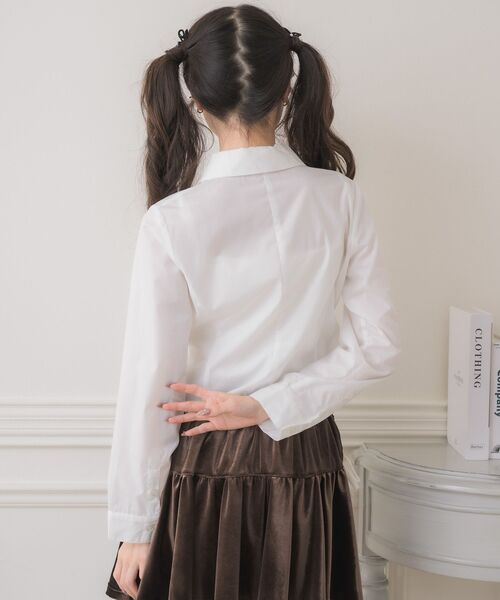 ems excite（エムズエキサイト）の「ネクタイ付レースBL（シャツ/ブラウス・レディース・ライトグレー/ホワイト/ブルー・FREE）」の21枚目の写真