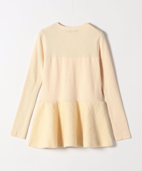 SHIPS Colors(シップス カラーズ)の「SHIPS Colors:〈手洗い可能〉ブークレ コンビ ペプラム ニット◇(ニット/セーター・レディース・グレー/オフホワイト・ONE SIZE)」の16枚目の写真