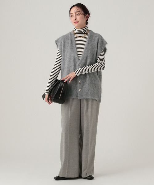 Elura（エルーラ）の「シャギーベスト/606385（ベスト・レディース・グレー/ライトイエロー・FREE）」の4枚目の写真